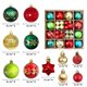 thumbnail image 3 of 44 bolas navideñas, 3 cm, 6 cm, bolas de adorno mixtas mate y brillante para adornos colgantes de árboles de Navidad, plástico irrompible, 3 of 5