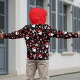 thumbnail image 5 of Psesaysky Boys Zip Up Hoodies for Kids Funny Santa Graphic Red Hooded Sweatshirt Warm Long Sleeve Winter Jacket with Pockets 6-7 Years, 5 of 7