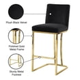 thumbnail image 4 of Meridian Furniture Heidi 26"H Velvet Counter Stool in Black, 4 of 7