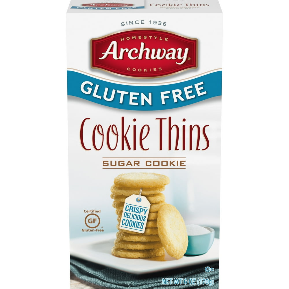 Archway Gluten Free Cookies, Sugar Cookie Thins, 6 oz