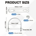 thumbnail image 2 of Uxcell Round U-Bolts with Nut Plate Washer Stainless Steel Round Bend U-Bolts for Boat M6x76x96mm, 2 of 7