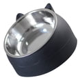thumbnail image 2 of Comedero para mascotas de acero inoxidable, desmontable, antideslizante, con forma de dibujos animados, para perros y gatos, con forma de gato negro., 2 of 3