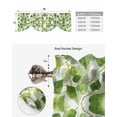 thumbnail image 4 of Tie Up Valance Curtain for Kitchen,Spring Green Leaves on White Rod Pocket Short Curtains Adjustable Tie-Up Shade Valances,Watercolor Thorns Window Treatment for Bathroom Living Room Bedroom, 4 of 8