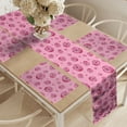 thumbnail image 2 of Ambesonne Roses Table Runner & Placemats, Pink Tones Monochrome Flowers, Placemat 4 pcs + Runner 16"x72", Pink Raspberry, 2 of 2