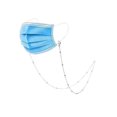 thumbnail image 1 of KAIYANG Collar con cordón de moda para mascarilla facial para mujer, cadena de serpiente con cuentas y clip de plata, 1 of 3