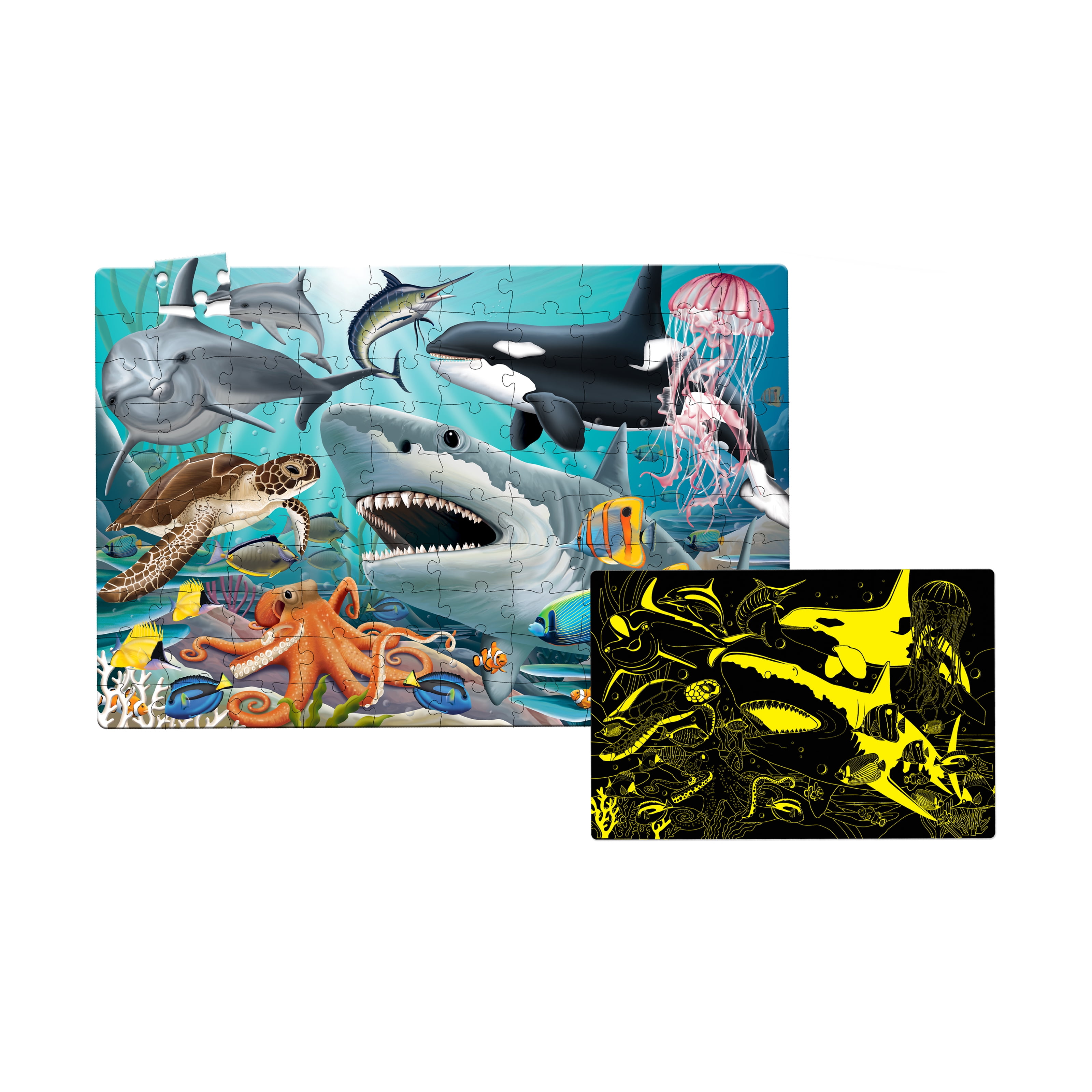 The Learning Journey Puzzle Doubles! - Glow in the Dark Sea Life