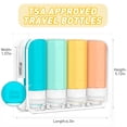 thumbnail image 3 of Travel Bottles for Toiletries, 3oz Tsa Approved Travel Size Containers, BPA Free Leak Proof Travel Containers for Toiletries, Refillable Travel Accessories for Shampoo Conditioner Colorful, 3 of 7