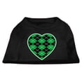 thumbnail image 3 of Pet Dog  Cat Shirt Screen Printed, "Argyle Heart Emerald Green", 3 of 8