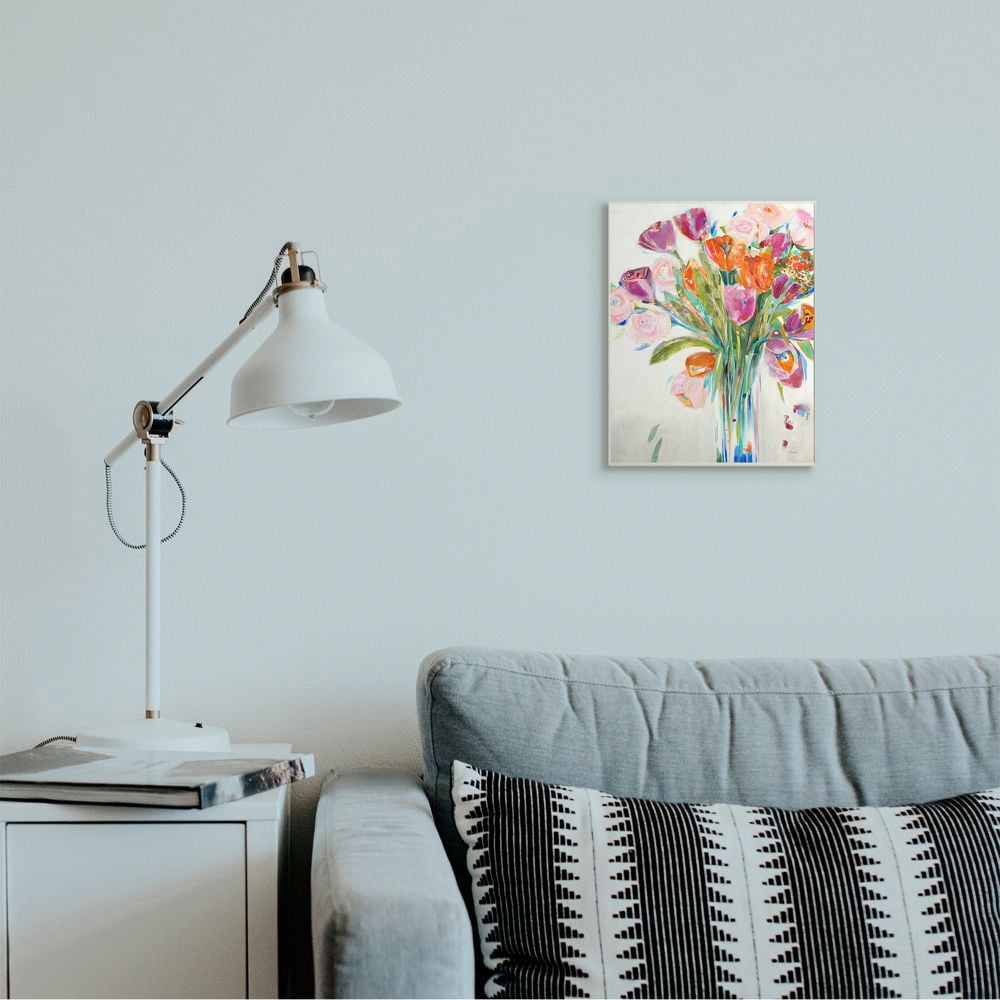 Stupell Industries Rose and Tulip Bouquet Spring Flower Expression Wall Plaque Design by Third and Wall, 10" x 15"
