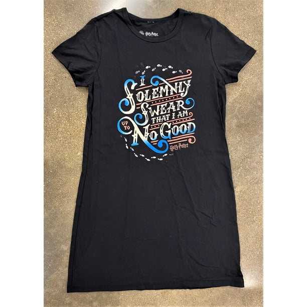 harry potter t shirt dress I Solemnly Swear Harry Potter Women's Black Graphic Tee Shirt Dress