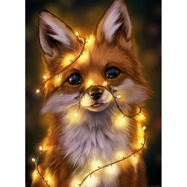 Kit de pintura por números DIY Light Fox Canvas Oil Art Picture para la decoración de la habitación del hogar FLhrweasw Nuevo