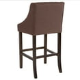thumbnail image 4 of Flash Furniture Carmel Series 30" High Transitional Tufted Walnut Barstool with Accent Nail Trim in Brown Fabric, 4 of 6