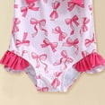 thumbnail image 5 of UAYOTSE Toddler Girl Swimsuit Baby Floral Bow Swimwear Beach Swim Suit with Hat Baby Girl Bathing Suits,Sizes 3-6 Months, 5 of 6