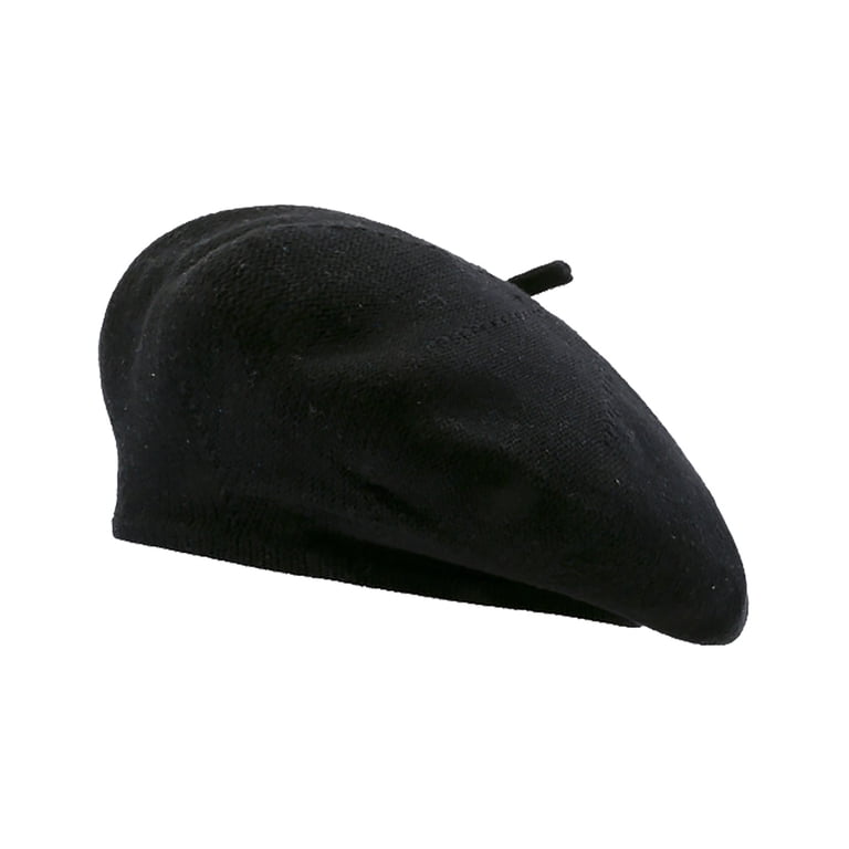 Winter Black Lady Beret Autumn Lightweight Breathable 