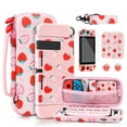 thumbnail image 1 of RHOTALL Cute Strawberry Carrying Case for Nintendo Switch, Hard Portable Travel Case for Switch Accessories with Protective Shell, Shoulder Strap, Game Card Case, Screen, 1 of 7