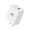 thumbnail image 1 of Cargador AC MYBAT 20W dual USB-C USB-A Universal Blanco (sin cable) Power Delivery, 1 of 8