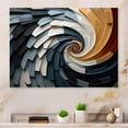thumbnail image 2 of Designart "Geometric VORTEX III" Abstract Spirals Metal Wall Art, 2 of 5
