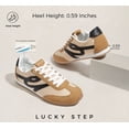 thumbnail image 5 of LUCKY STEP Retro Fashion Sneakers Thin Sole Lightweight Casual Shoes,Camel&Black,Womens, 5 of 9