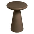thumbnail image 5 of UPHA 2-piece Outdoor Round Side Table,Patio Concrete Accent End Table for Garden, Deck, Living Room, Bedroom, Deep Brown, 5 of 10