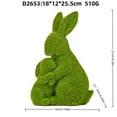 thumbnail image 3 of EWASWON Large Flocked Easter Bunny Decor, Green Bunny Statue with Mossy Look, Resin Mother and Ba-by Rabbit Figurine for Spring Table Centerpiece Mantel Home Easter Gift, 3 of 9