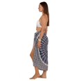 thumbnail image 2 of Colorful Bohemian Style Mandala Printed Beach Wrap Sarong With Fringe, Mandala Blue and White, Size: One Size, Uluwatu Style, 2 of 5