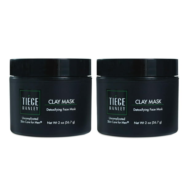 Máscara facial de arcilla Tiege Hanley, desintoxicante, 60 ml, paquete de 2 unidades para hombres