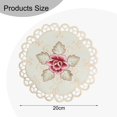thumbnail image 3 of 4pcs Round Embroidered Flower Dining Table Placemat Home Party Wedding Cover, 3 of 9