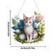 thumbnail image 3 of 5D DIY Puntos Doble Cara Acrílico Cgtredaw Gato ventana jardín, 3 of 9