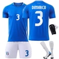 thumbnail image 1 of 2425 UEFA European Championship Italian Football Shirt, Number 14, Chiesa 18, Barella 3, Di Marco Home No. 8+Sock Protection S code/Home No. 3+Sock Protection, 1 of 4