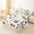 thumbnail image 2 of Erosebridal Happy Camping Twin Sheet Sets for Kids, Wild Bear Deer Bedding, 1 Flat Sheet, 1 Fitted Sheet and 1 Pillowcase, 2 of 5
