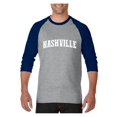thumbnail image 1 of MmF - Mens Raglan Sleeve Baseball T-Shirts, up to Size 3XL - Nashville Tennessee Flag, 1 of 4