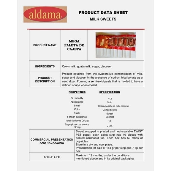 Mega paleta de cajeta