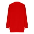 thumbnail image 7 of larppty Unisex Cat Pouch Oversized Sweatshirts Long Sleeve Kitten Puppy Holder Kangaroo pocket Pullover Top (Red, M), 7 of 7