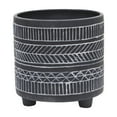 thumbnail image 6 of Modern Footed Planters for Home Decor - Flower Pots for Indoor and Outdoor Plants - Decorative Plant Pots for Living Room, Patio Accent, or Plant Stand Indoor - Set of 2, 8", 6", Black & White, 6 of 8