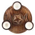 thumbnail image 1 of Portavelas esotérico diseño Luna Triple (Marrón), 1 of 2
