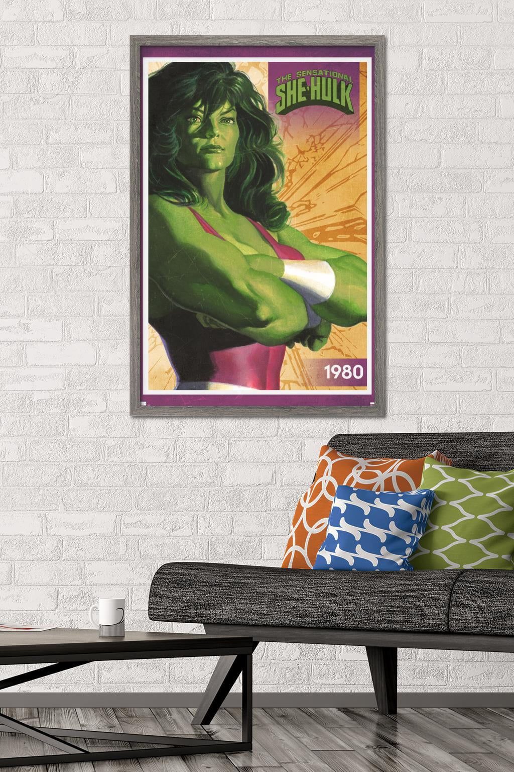 Marvel Comics - She Hulk Card Wall Poster, 22.375" x 34", Framed