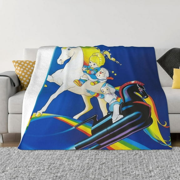 Rainbow Brite Ultra-Soft Micro Fleece Blanket Cozy Blanket Thick Warm Plush Throw Blanket Sofa Cushion
