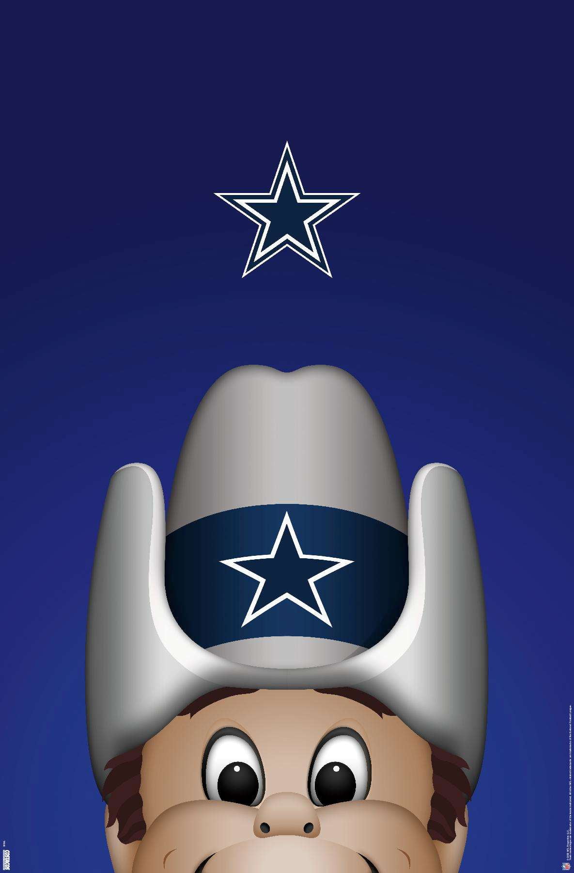 NFL Dallas Cowboys S. Preston Mascot Rowdy Poster