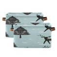 thumbnail image 2 of Deers Trees Snowflakes Square Storage Bins with Handles Collapsible Containing Box 1 Pack, 2 of 9