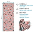 thumbnail image 2 of Pink Cow Milk Strawberry Pattern Hot Yoga Mat Towel Non Slip for Hot Yoga - Quick-Drying Yoga Mat Cover with 4 Corner Pockets with Travel Bag - Hot Yoga Towel Non Slip 70"x26", 2 of 6