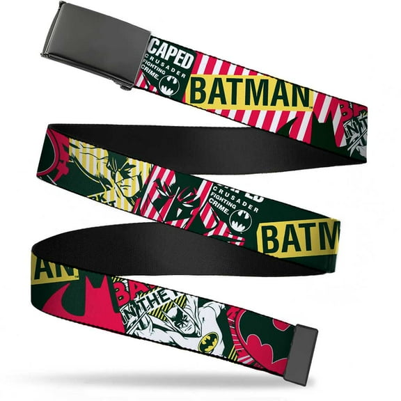 Adjustable Belt, Clamp Buckle, Cut-to-Fit, Batman Caped Crusader