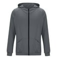 thumbnail image 7 of Yghzkop Men's Athletic Hooded Top Long Sleeve Quick Dry Stretch Fabric Sports Zipper Pockets Running Gym Training Breathable UV Protection Summer Activewear Muscle Fit, 7 of 7