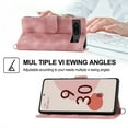 thumbnail image 2 of Dteck Folio Case for Google Pixel 7 Case Wallet with Card Slots, Embossed PU Leather Flip Stand Cover with Wrist Lanyard Crossbody Shoulder Strap for Google Pixel 7, Pink, 2 of 12