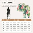 thumbnail image 6 of Bingfone Womens Pajama Sets Tropical Flowers Print,Long Sleeve Loungewear Pajamas Set-Small, 6 of 9
