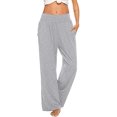 thumbnail image 1 of Sunloudy Pantalones casuales de pierna ancha para mujer, pantalones sueltos de longitud completa de cintura media de color sólido con bolsillo para damas, S / M / L / XL / XXL Sunloudy  moda, 1 of 6