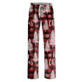 thumbnail image 4 of Fabrcox Pajama Pants Women Christmas Soft Snowflake Print Sleep Pants Women Funny Merry Xmas Fall Winter Cozy Wide Leg Womans Lounge Pants, 4 of 5