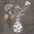 thumbnail image 3 of Linum Home Textiles 100% Turkish Cotton Stella 3PC Embellished Towel Set, Gray, 3 of 5