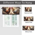 thumbnail image 6 of Farmhouse Rooster Window Curtain Valances Chicken Stand on Stone Country Animals Privacy Window Valances for Living Room Kitchen 54 by 18 in, 1 Panel, 6 of 6