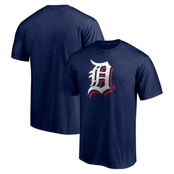 Men's Navy Detroit Tigers Red White and Team T-Shirt