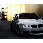 iJDMTOY White H8 LED Angel Eyes Compatible with BMW 128i 135i 1M 328i 335i M3 535i 550i M5 Z4 X1 X5 X6, (2) Halo Ring Marker Bulbs Powered by 20W High Power 7000K LED Lights